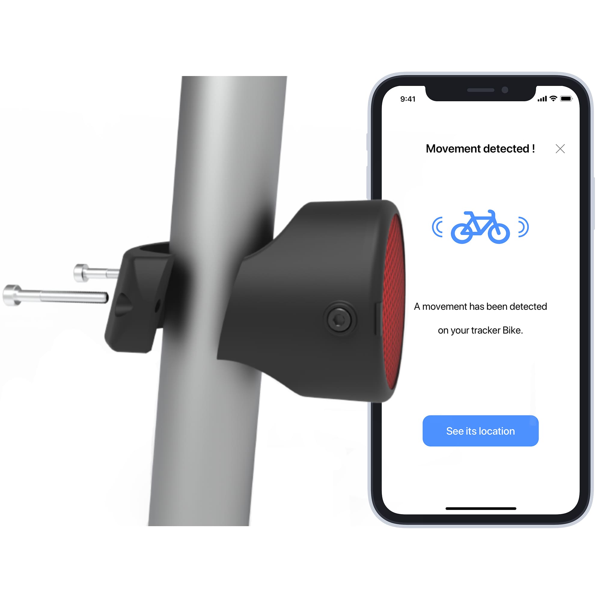 Invoxia Bike Tracker - Traceur GPS vélo avec alerte antivol